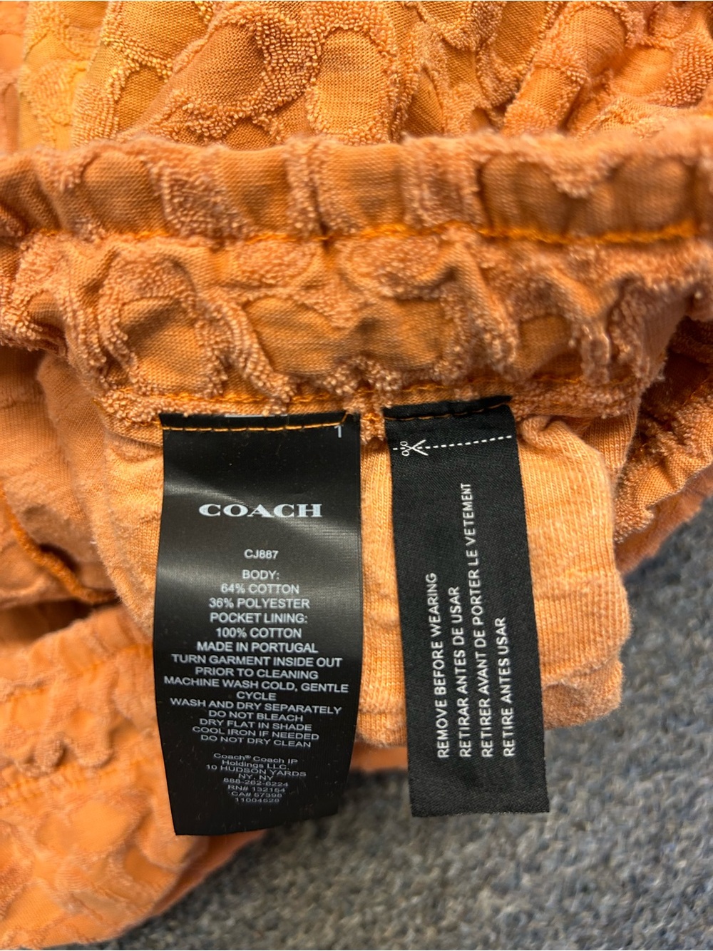 XL Coach Sunorange Jacquard mens shorts - Picture 6 of 6